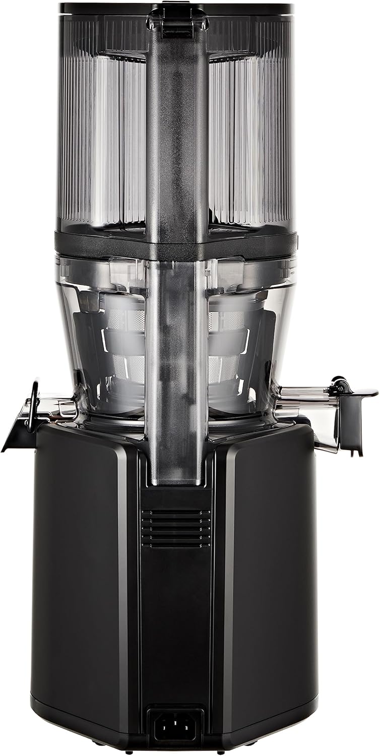 HUROM | Estrattore di succo per frutta e verdura | Slow Juicer | H320N | Spremiagrumi elettrico a freddo | Motore silenzioso | Facile da pulire | Con caraffa grande e filtro a setaccio da 2L | 200 Watt | Senza BPA | Nero
