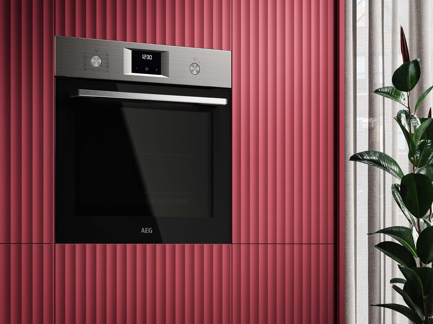 AEG Forno da incasso – Serie 5 AirFry: Risultati di cottura uniformi su 3 livelli – Pulizia Pirolitica – 25 Programmi automatici – Display touch LED – Riscaldamento rapido – Nero – BPE53516AB