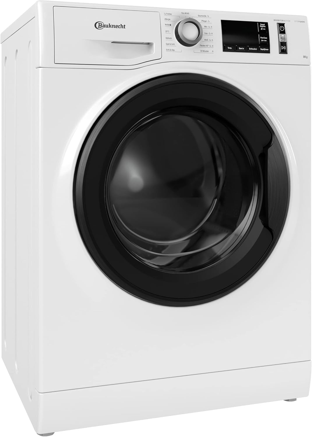 Bauknecht W Active 8A Lavatrice a carica frontale/ 8kg/ potente rimozione delle macchie/ programmi a vapore/ opzione Steam Hygiene/ classe di efficienza energetica A/ funzione Stop&Add/ motore ProSilent [Classe energetica A]