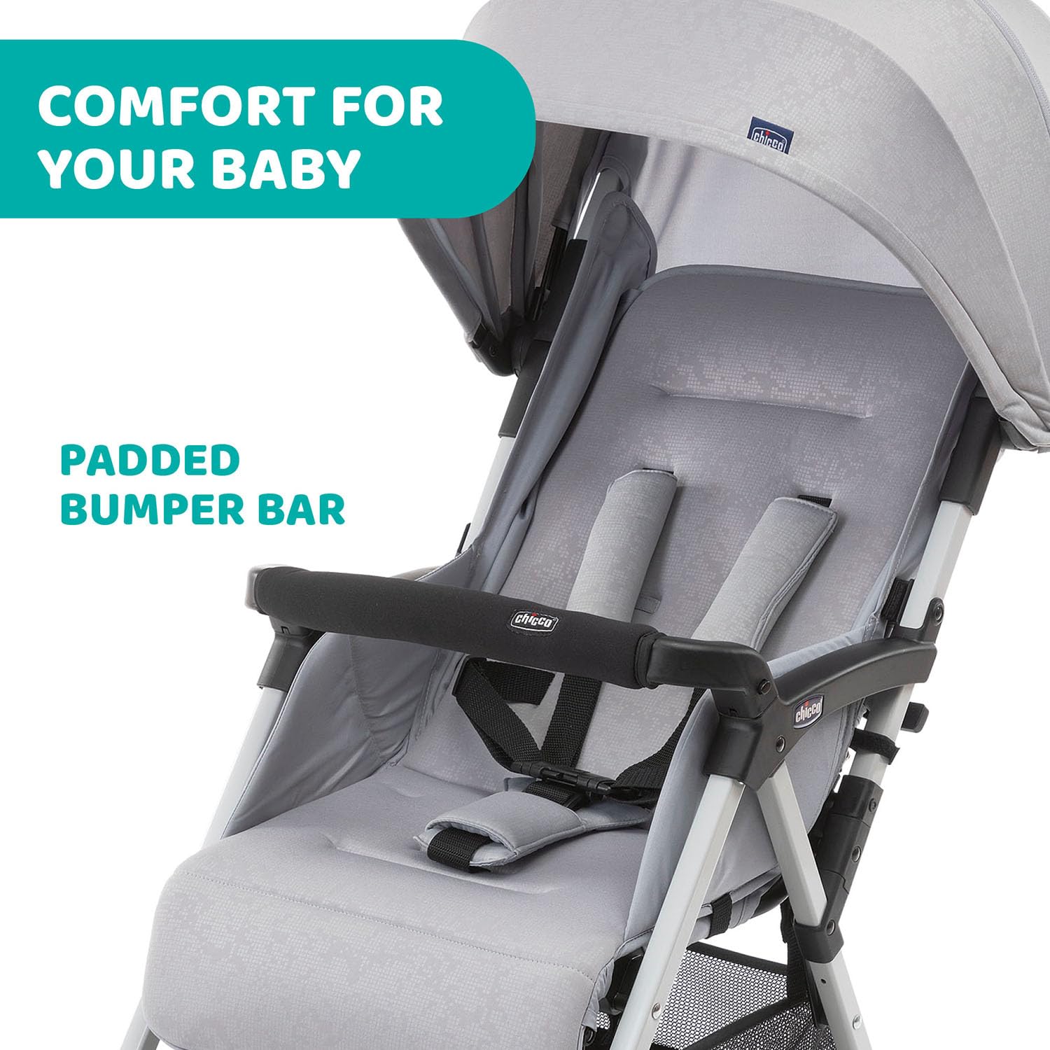 Chicco OHlalà 3 Ultra-Leichtgewicht Kinderwagen von Geburt bis 15 kg, Liege- und Faltbuggy mit großem Einkaufskorb, Kompakt, Regenschutz und Ausziehbares Verdeck