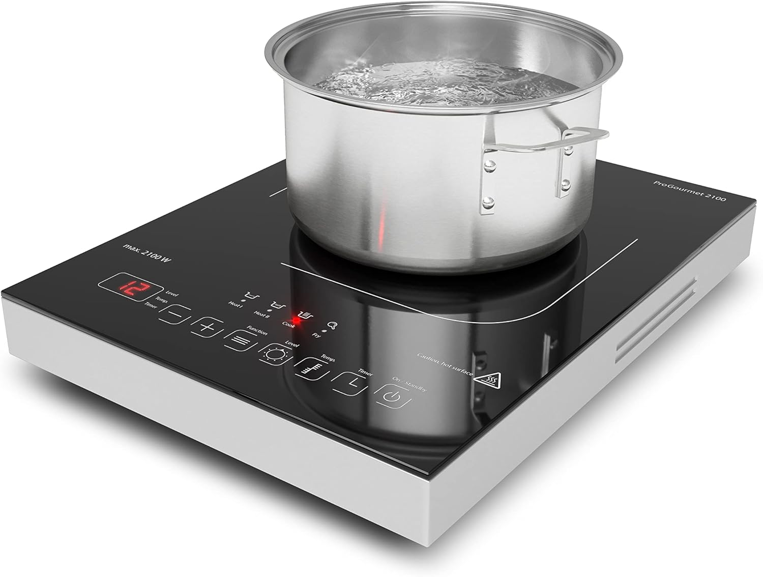 CASO Pro Gourmet 3500 - Mobiles Doppel- Induktionskochfeld, Testsieger Haus & Garten Test, max. 3500 Watt, 60-240°C, 12 Leistungsstufen, für Topfgrößen bis 22cm