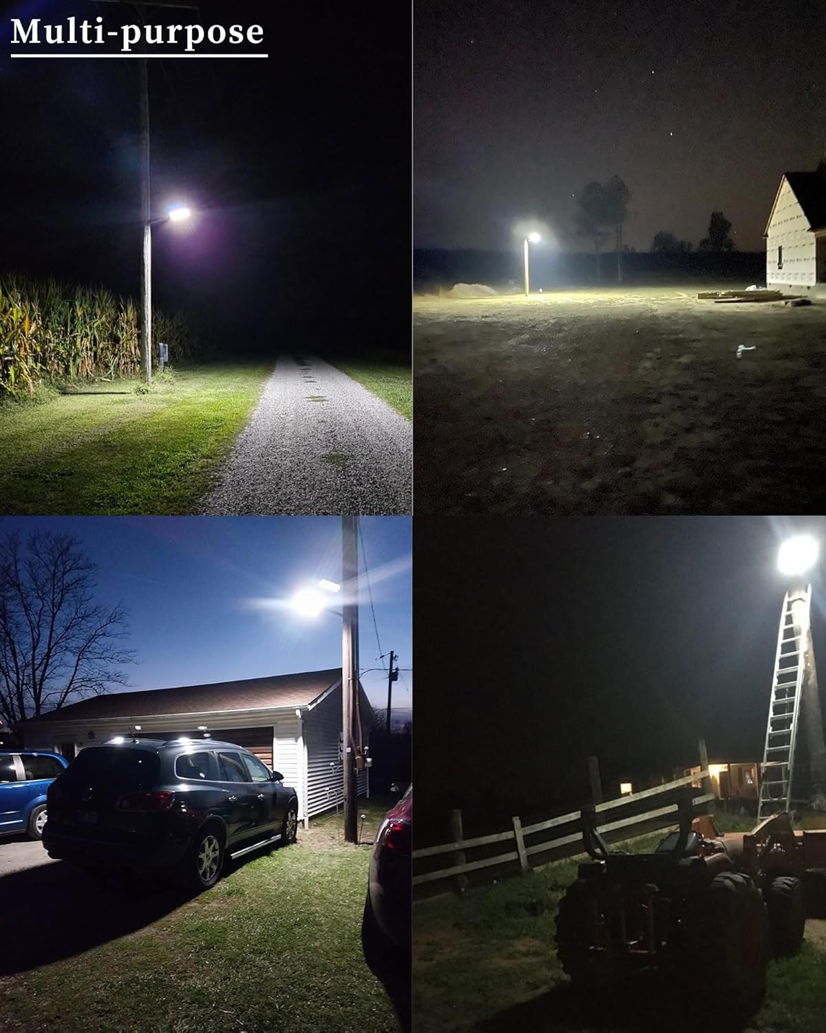 Ofuray 2000W Solar Straßenlaterne für Außen, 200000LM Solarlampen für Außen mit Bewegungsmelder, 6500K Solarleuchten Dämmerung bis zum Morgengrauen, IP67 Wasserdichte wegeleuchte für Parkplatz, Hof