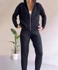 Lozenda - Set Aus Twist-jacquard-pullover Und Strickjacke