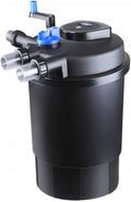 AquaOne Filtro per laghetto a pressione CPF-30000 I Filtro per laghetto fino a 60.000 litri I Filtro biologico per laghetto con sterilizzatore UV-C da 55 Watt con pulizia a manovella I acqua limpida senza alghe in sospensione