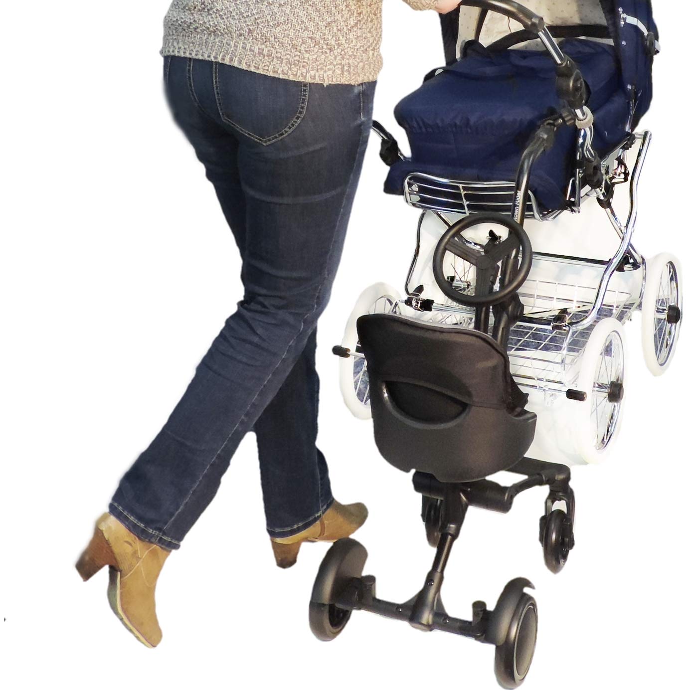 EICHHORN Passeggino Sedile Gemellare Uptown Rider, seduta 20 cm, con fissaggio laterale per maggiore libertà di movimento delle gambe