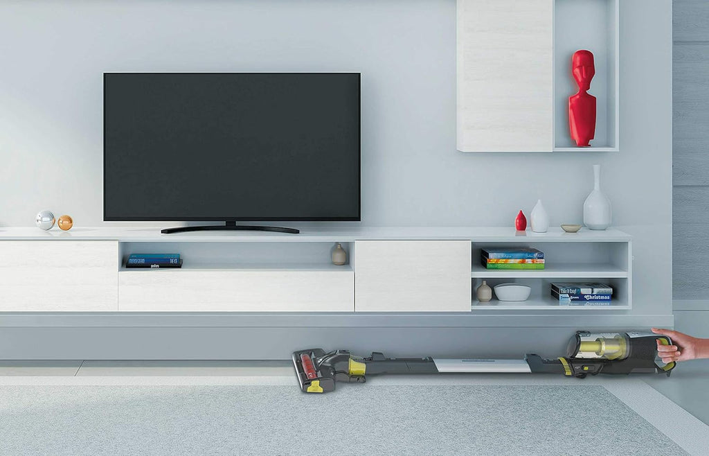 Hoover Akku-Staubsauger mit Tierhaar-Düse, austauschbare Walzen für Universalboden und sensible Bden, bis zu 30 Min. Laufzeit, beutellos, freistehend, leicht & kompakt verstaubar [HF522NPW]