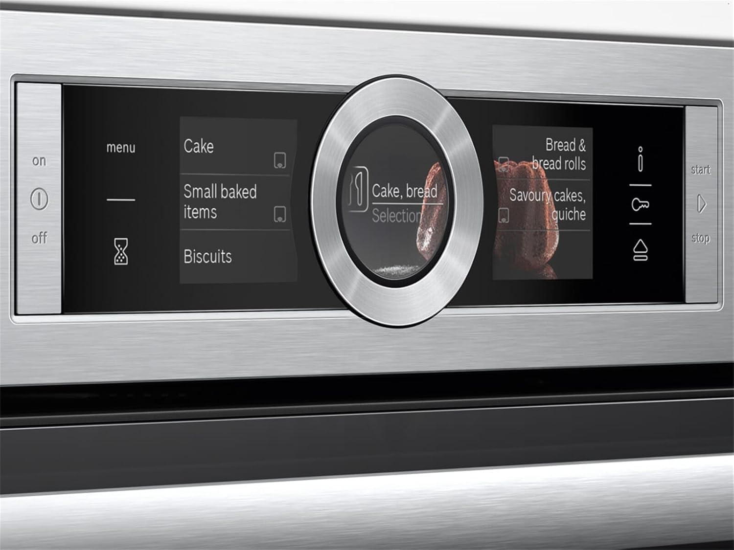 Bosch HMG7361B1, Serie 8 Forno da incasso intelligente con funzione microonde, 60 x 60 cm, Made in Germany, Nero, Air Fry, Anello di controllo digitale, Display touch, Programmi automatici, Supporto per la pulizia