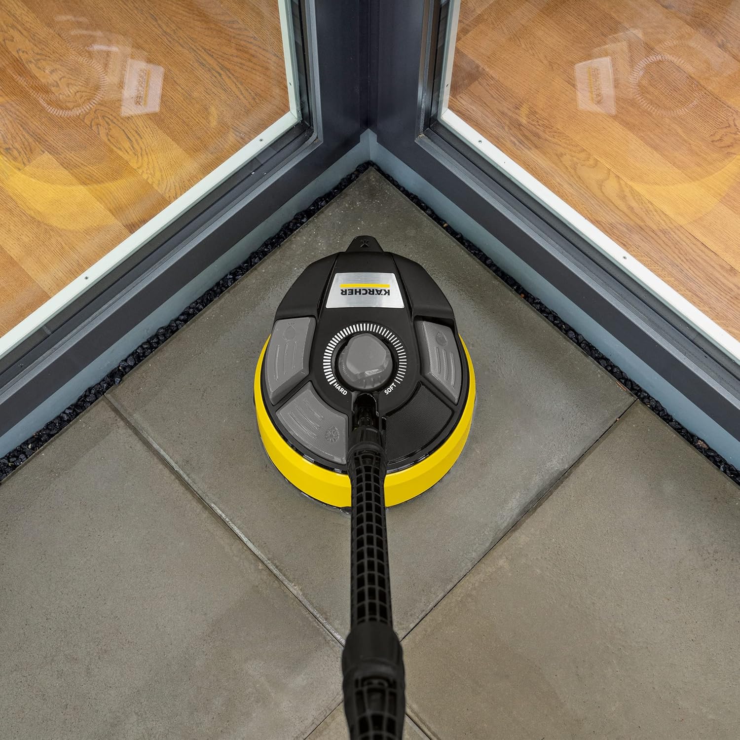 Kärcher T-Racer T 7 Plus detergente per superfici (protezione dagli spruzzi d'acqua, per grandi superfici, due ugelli a getto piatto, impugnatura per lavorare in verticale, ugello di potenza, ugello di risciacquo)