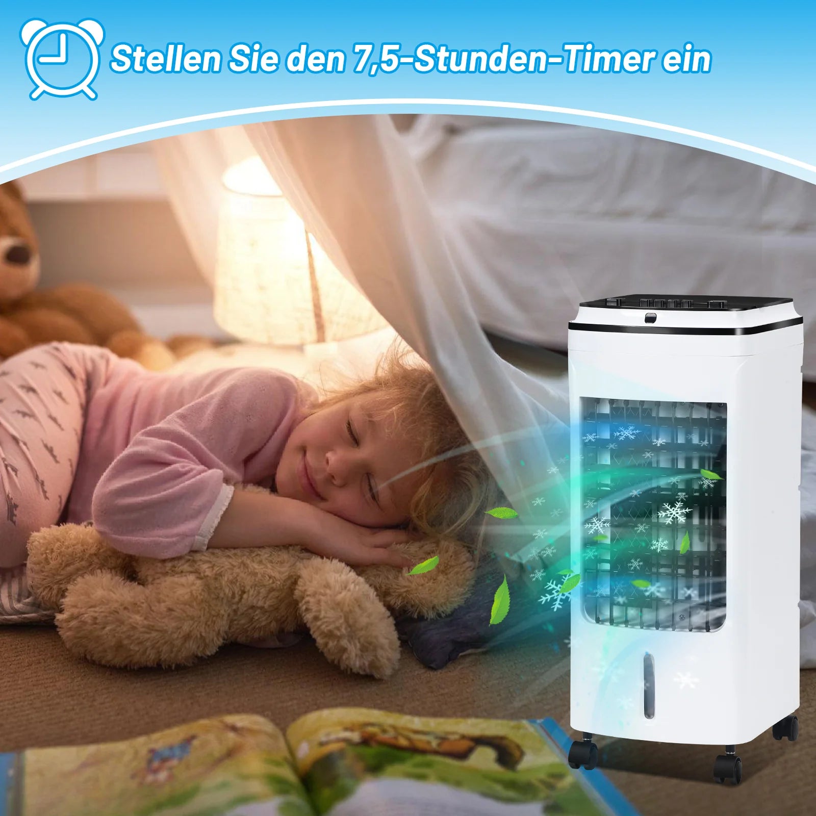 Sonnewelt Ventilatore Mobile per Aria Condizionata 4 in 1