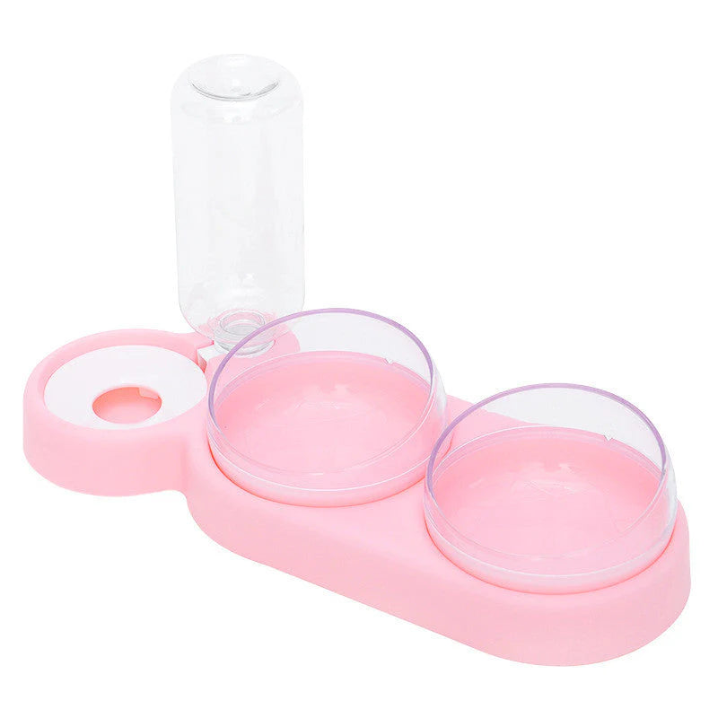 3-in-1 Deluxe Futterstation für Haustiere – Futternapf, Wasserspender & Snackaufbewahrung