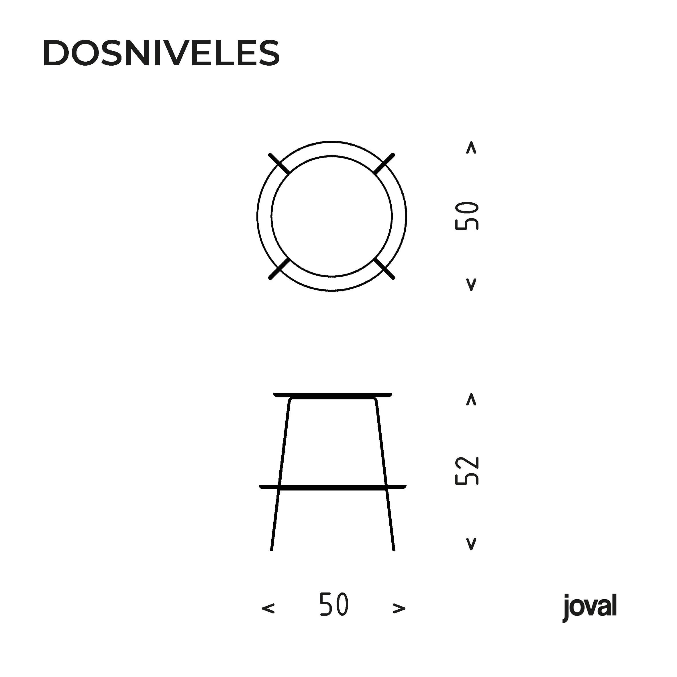 Tavolino e comodino DOSNIVELES Bianco puro Nero intenso