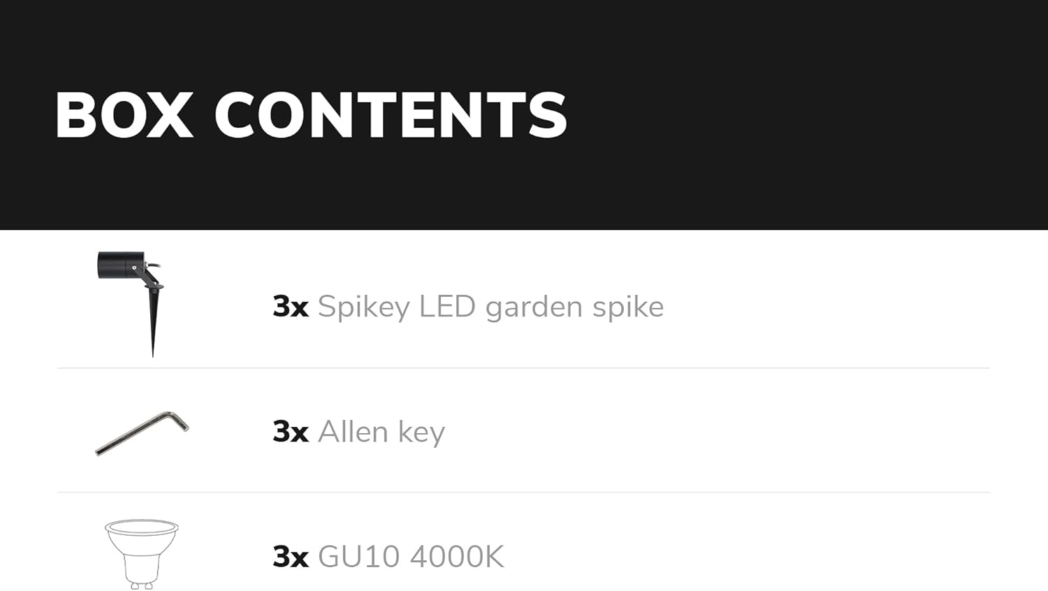 HOFTRONIC - 9er Spikey LED Strahler mit Erdspieß 5 Watt 400lm 2700K Schwarz IP65 wasserdicht Außenlampe für die Beleuchtung von Garten, Terrasse, Pflanzen, Wegen, Teich Außen-Strahler Gartenstrahler