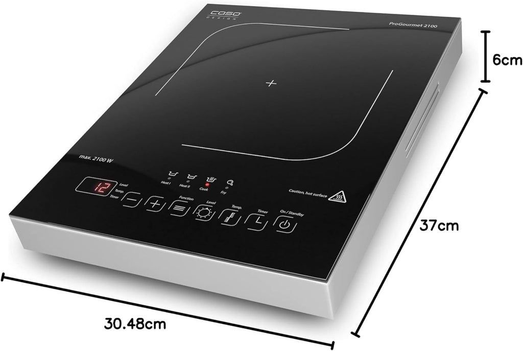 CASO Pro Gourmet 3500 - Mobiles Doppel- Induktionskochfeld, Testsieger Haus & Garten Test, max. 3500 Watt, 60-240°C, 12 Leistungsstufen, für Topfgrößen bis 22cm