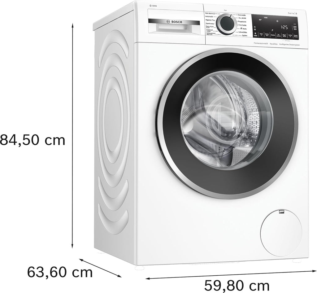 BOSCH WAN28127 Lavatrice Serie 4, a carica frontale, capacità 8 kg, 1400 giri/min, Iron Assist, Active Water Plus, EcoSilence Drive, Speed Perfect, bianco, 60 cm