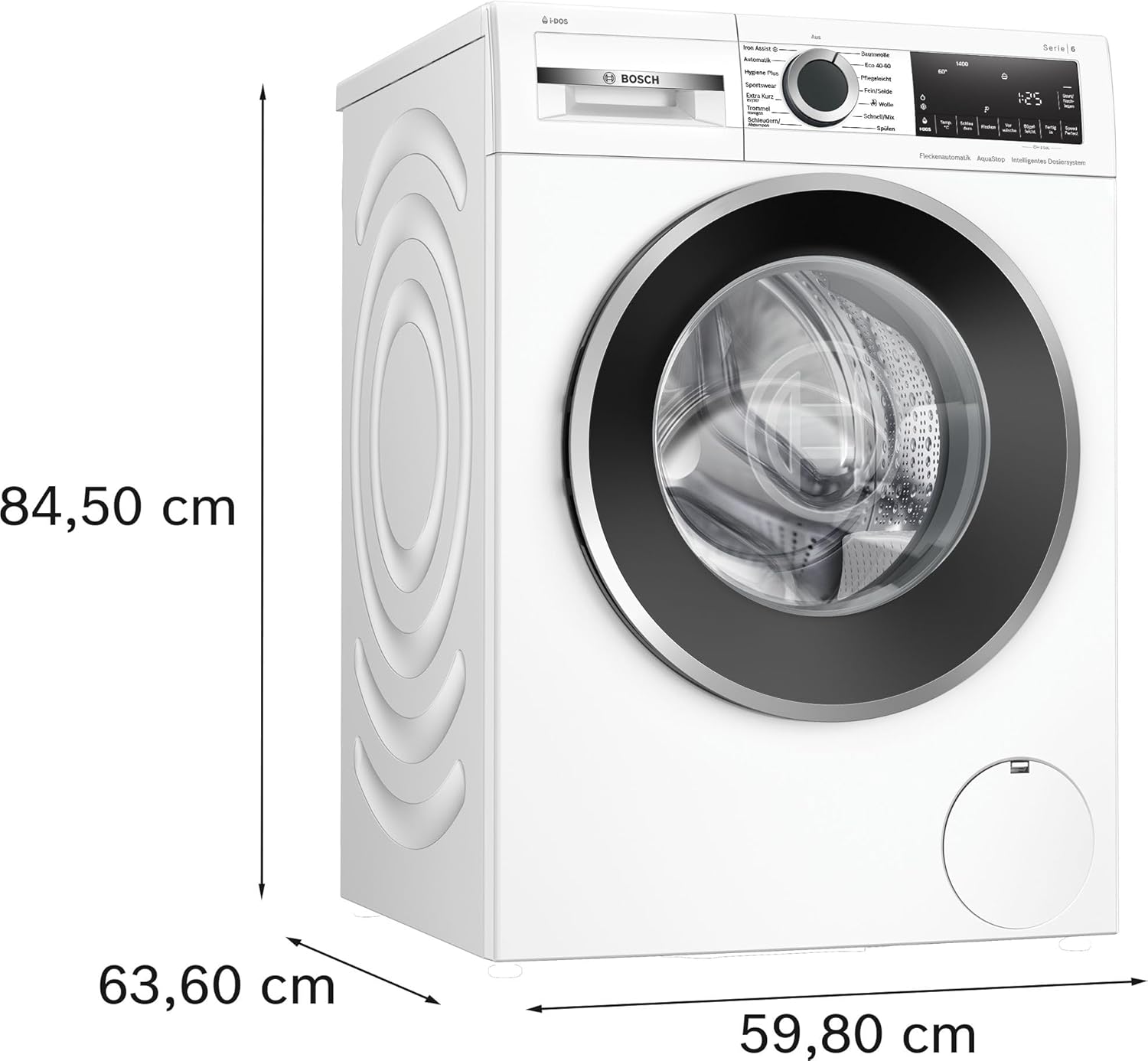 BOSCH WAN28127 Lavatrice Serie 4, a carica frontale, capacità 8 kg, 1400 giri/min, Iron Assist, Active Water Plus, EcoSilence Drive, Speed Perfect, bianco, 60 cm