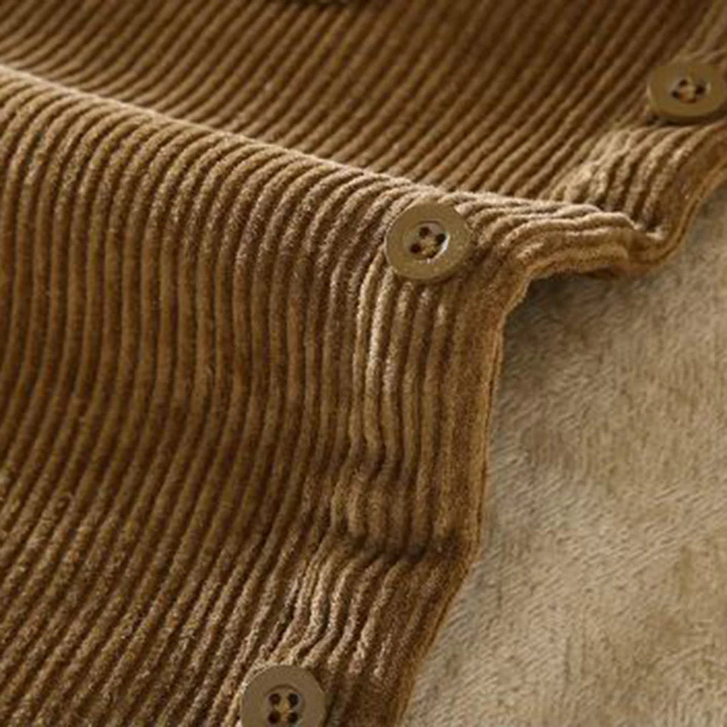 Camicia invernale da uomo in velluto a coste elegante