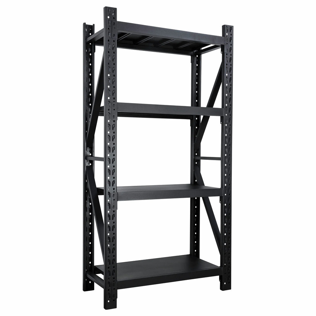 Fornorth Scaffale per carichi pesanti 3200kg, 100x50x200cm, nero