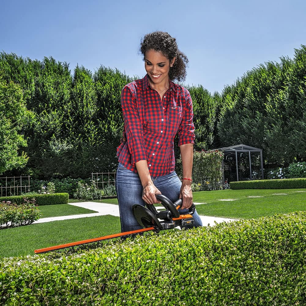 WORX WG263E.9 Nitro Tagliasiepi a batteria 20V, tagli uniformi con meno vibrazioni, potente motore brushless, lunghezza di taglio 54cm, passo dei denti 27mm, senza batteria e caricabatterie