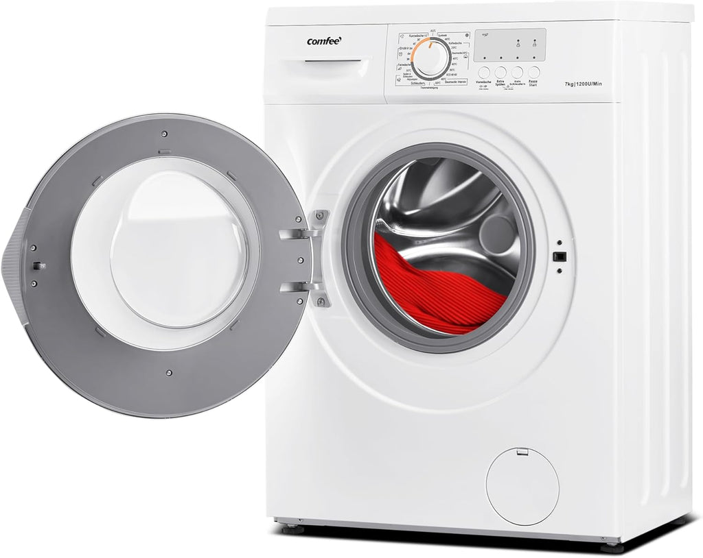 Lavatrice Comfee CFEW60-124 / 6KG / Slim Line / D / 1200 giri/min / Pulizia cestello / Lavaggio rapido 15min-30min-45min / Bianco