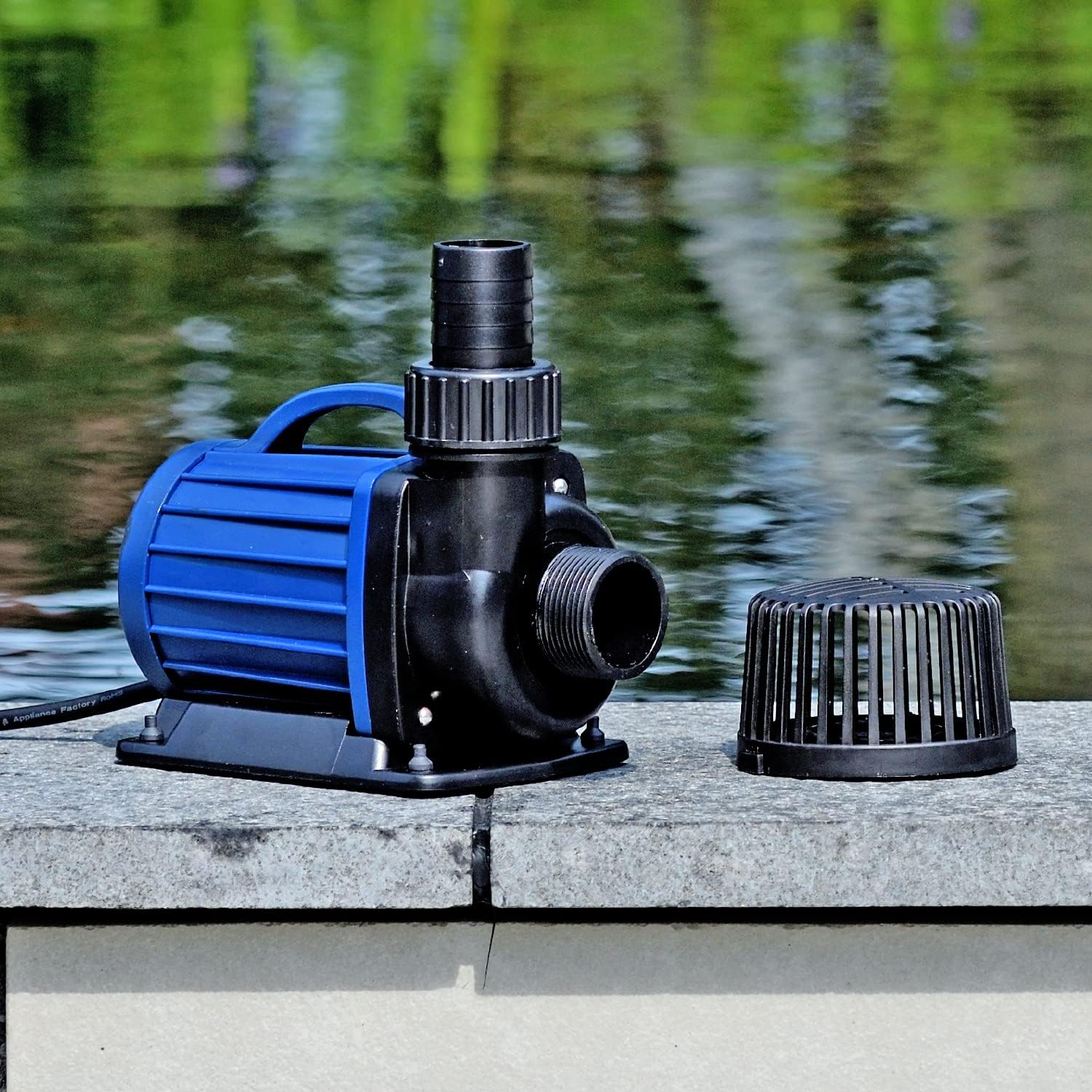 AquaForte DM-5.000 pompe per laghetto/filtro, 40 Watt, portata massima di 5 m3 all'ora, prevalenza massima di 3.5 metri, lunghezza del cavo 10 metri, adatta per corsi d'acqua, cascate e filtri