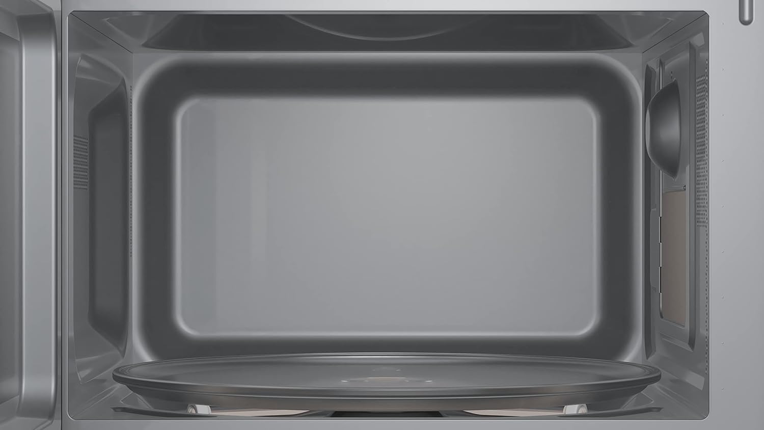 Bosch FFL023MS2 Serie 2 Microonde, 26 x 44 cm, 800 W, Piatto girevole 27 cm, Cerniera porta a sinistra, AutoPilot 7 Programmi automatici, Supporto per la pulizia, Display LED touch, Acciaio inossidabile