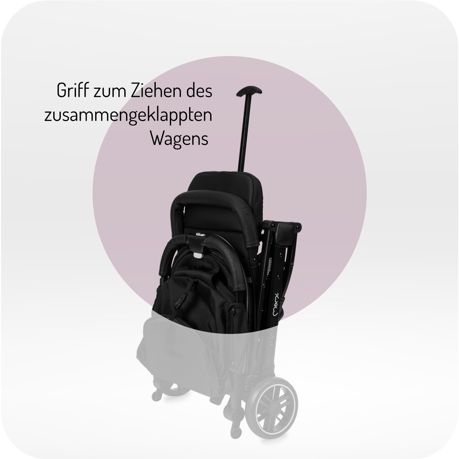 MOMI ESTELLE Kinderwagen für Kinder ab 6 Monat bis zu max körpergewicht von 15 kg, klappbar auf die Maße 65 x 51 x 21 cm, gewicht 7,5 kg, 5-Punkt-Sicherheitsgurt, koffer, grau-gold, Räder 6''/6,5''