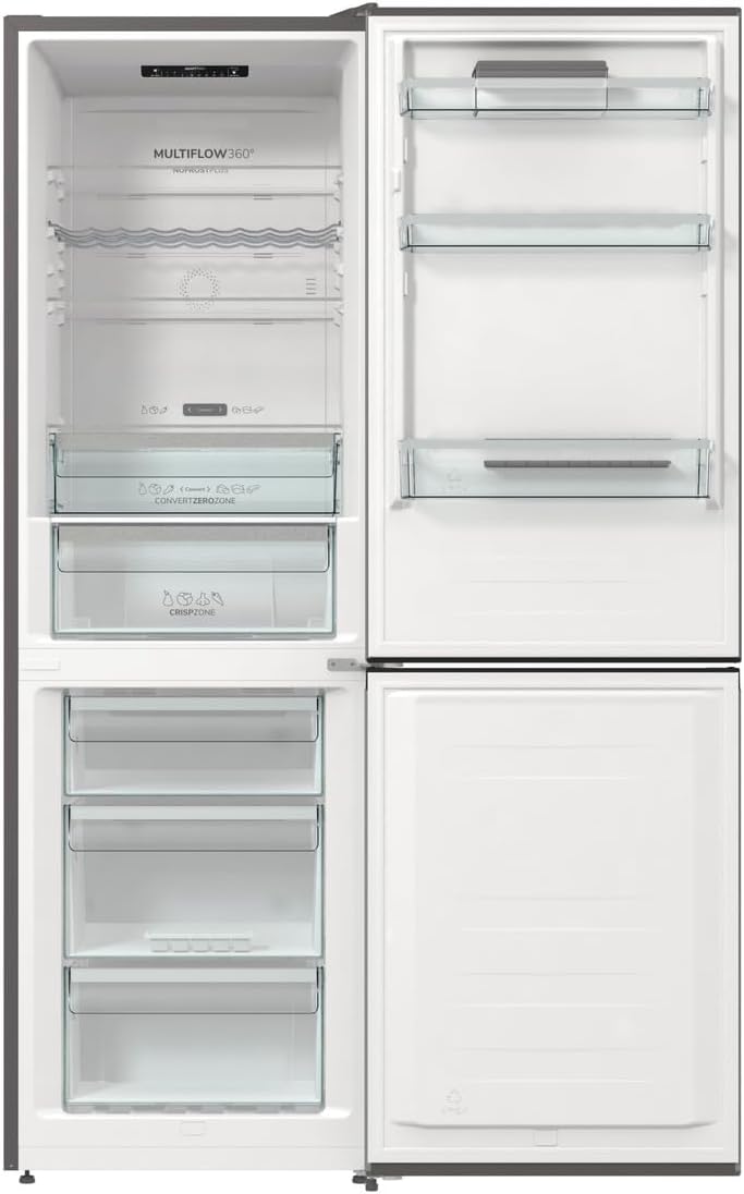 Gorenje RK 418 DPW4 Frigorifero-Congelatore, Classe Energetica D, Vano Verdura CrispZone, Cerniera Porta, Reversibile, Illuminazione Interna LED, Vano Frigorifero 198 Litri, Vano Congelatore 71 Litri, Bianco