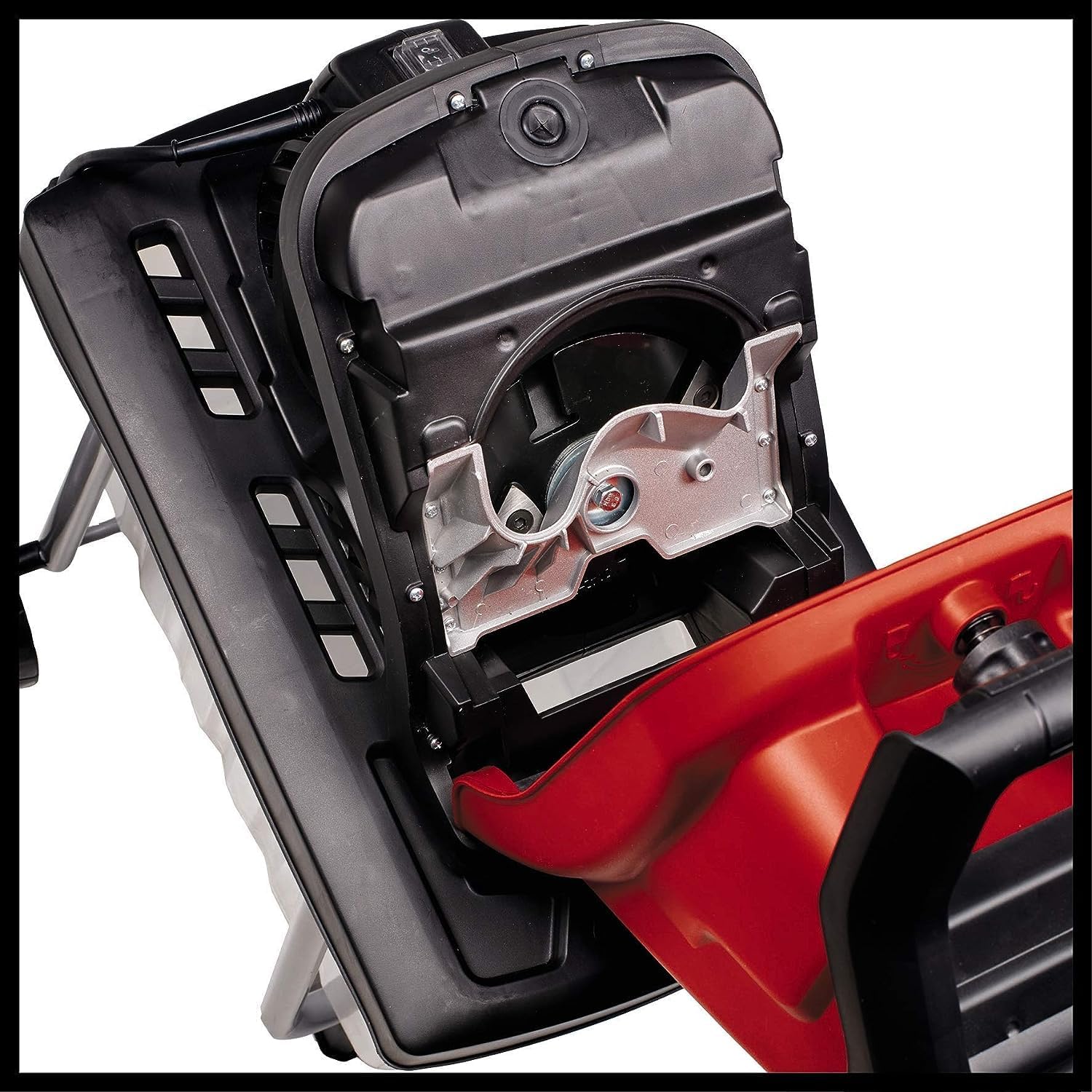 Einhell Elektro-Messerhäcksler GC-KS 2540 CB (2.500 W, max. 40 mm Aststärke, 2 Wendemesser aus Stahl, 55 L Fangbox, Transportgriff, Stopfer)