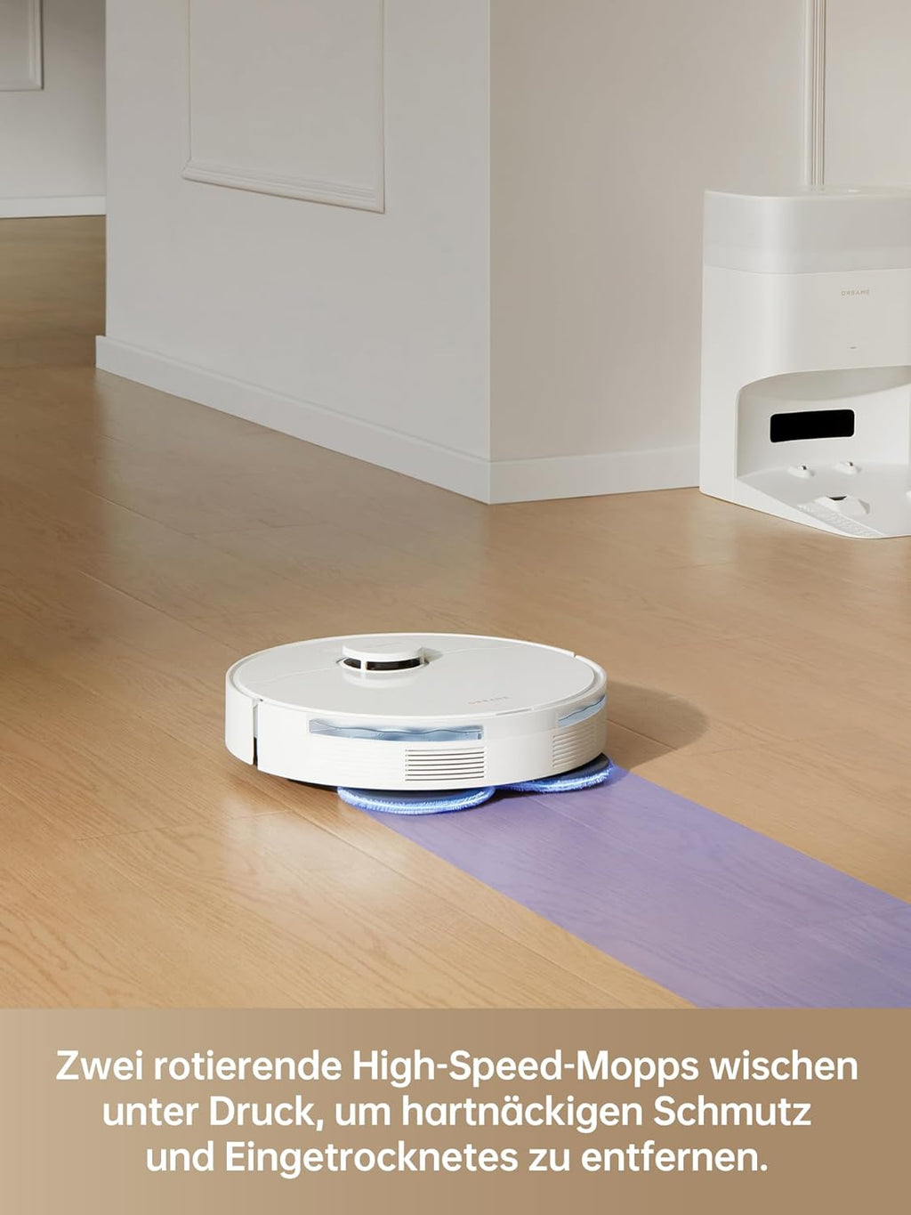 dreame L10 Prime Saugroboter und Wischroboter mit Automatischer Waschstation von Wischpads, 7mm Mopanhebung, LDS Navigation, 4000Pa Saugleistung, 3D Mapping, WiFi/APP