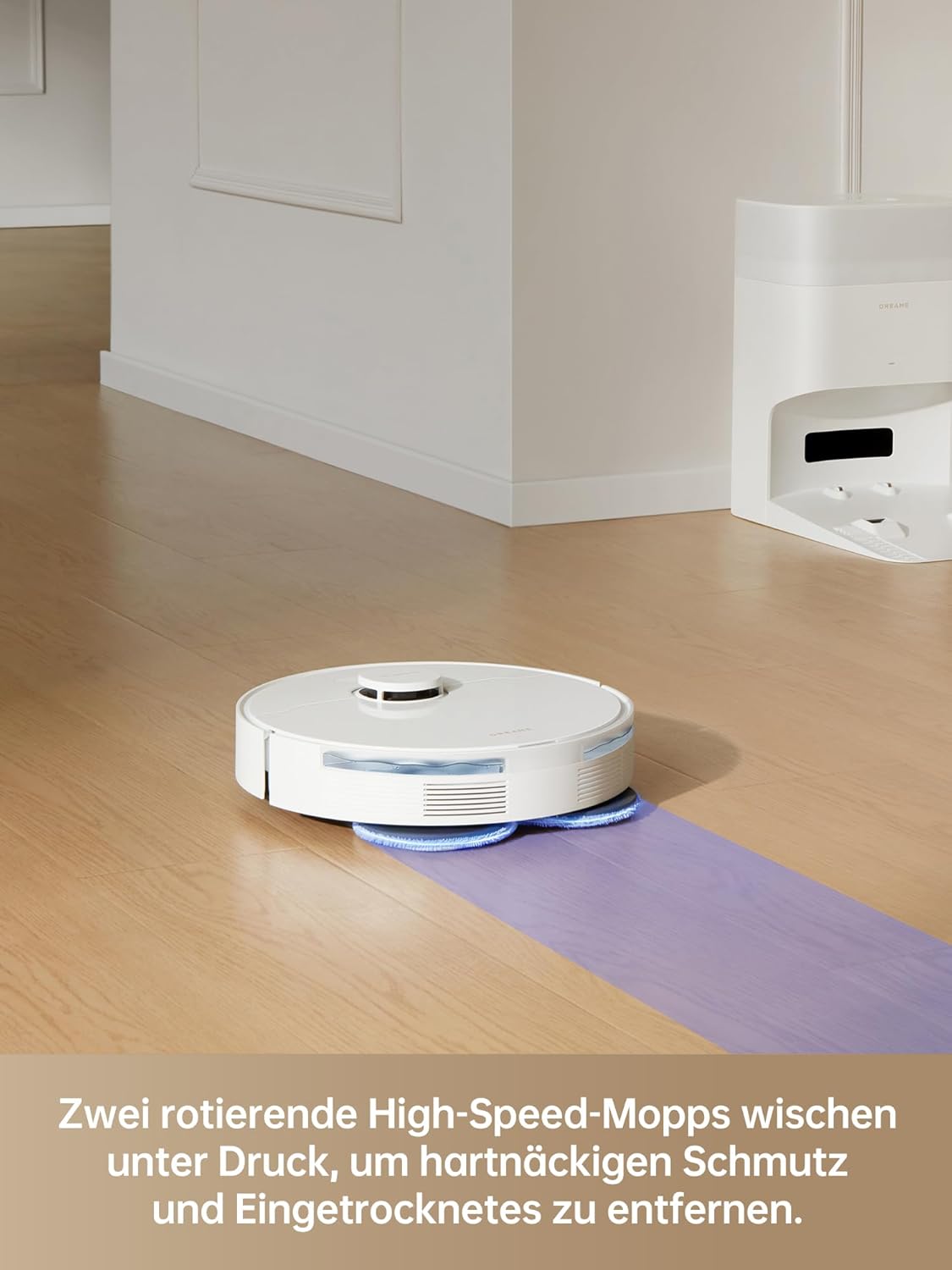 dreame L10 Prime Saugroboter und Wischroboter mit Automatischer Waschstation von Wischpads, 7mm Mopanhebung, LDS Navigation, 4000Pa Saugleistung, 3D Mapping, WiFi/APP