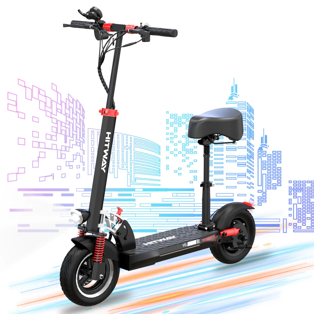 Monopattino elettrico HITWAY HB24 con sedile – Motore da 800W, Batteria da 48V