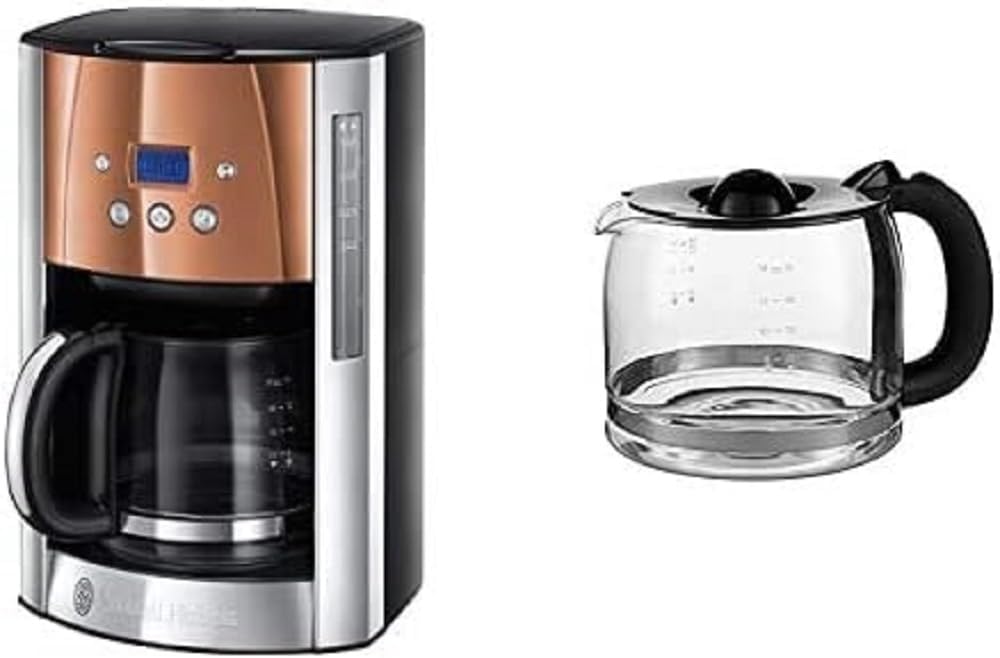 Russell Hobbs Tostapane [per 2 fette] Luna Acciaio Inossidabile Rame (fessure extra large, include supporto per panini, 6 livelli di doratura + funzione scongelamento e riscaldamento, 1550W) 24290-56