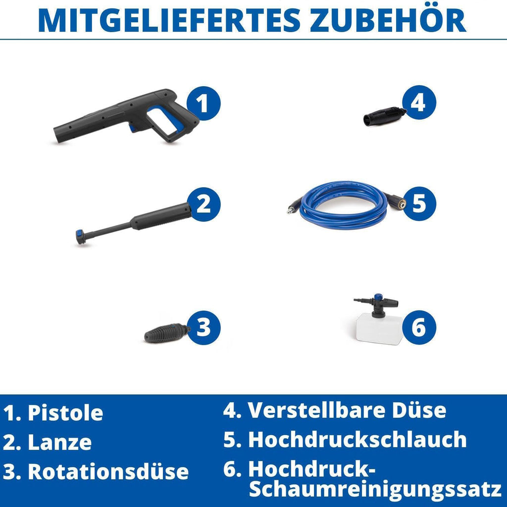 Idropulitrice AR Blue Clean e-1600P con Patio Cleaner e Spazzola Fissa (1600 W, 125 bar, 420 l/h)