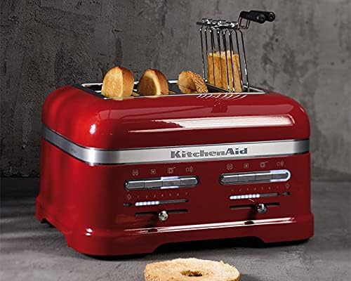 KitchenAid Tostapane per 4 Fette con Pinza per Sandwich | Artisan | Tostapane Retro | Diverse Funzioni e Livelli di Tostatura | Rosso