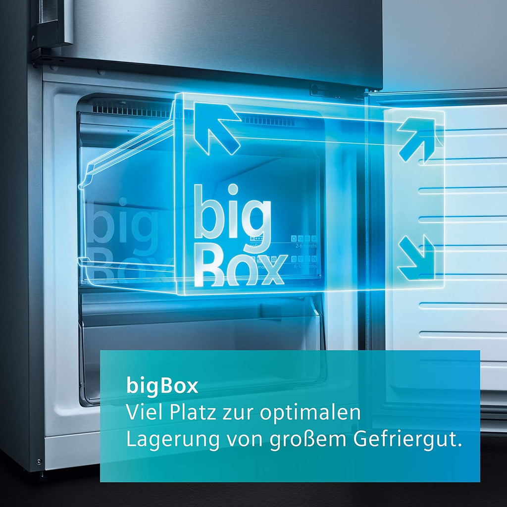 Frigorifero Multic дверный SIEMENS KF96NVPEA iQ300, 183 x 91 cm, 405 L di refrigerazione e 200 L di congelamento, hyperFresh per una freschezza più duratura, noFrost per non sbrinare mai più, superCooling per un raffreddamento più rapido