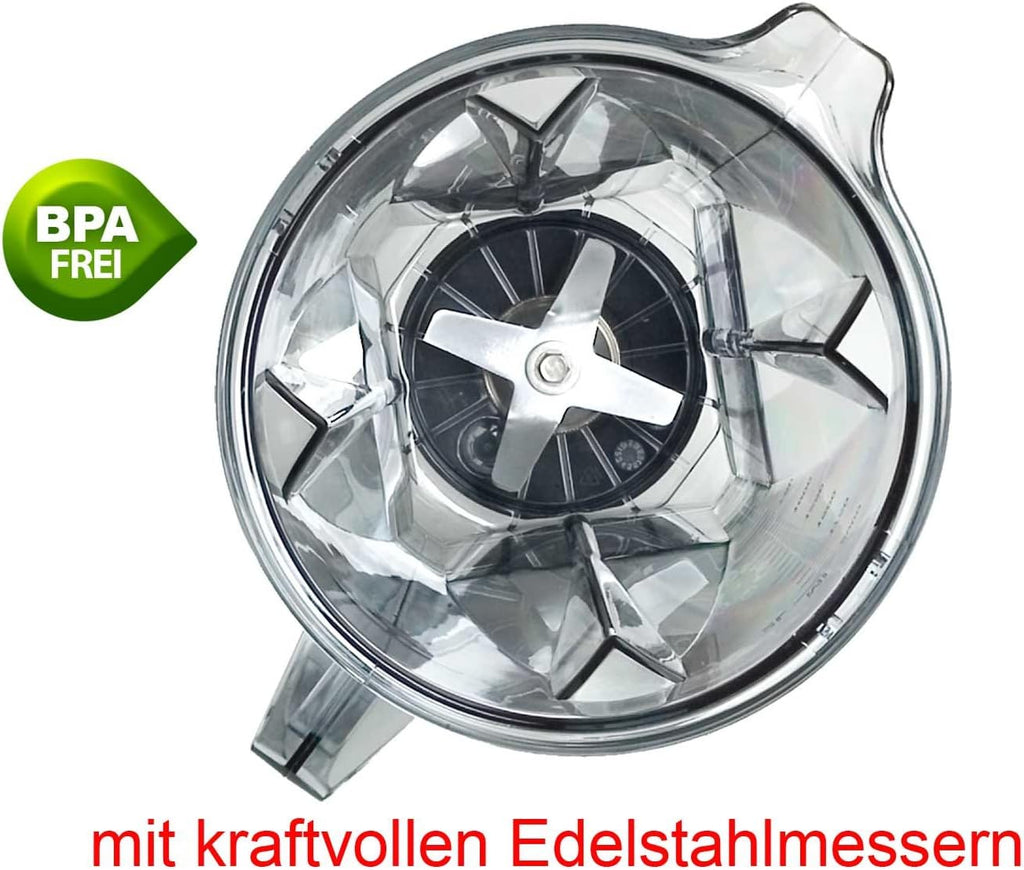 OmniBlend Smoothie Maker 2L in schwarz I Smoothie Mixer inkl. BPA-freiem Behlter & 6-Klingen-System aus Edelstahl I Mixer Smoothie Maker ideal für grüne Smoothies I Standmixer mit 3 PS Motor