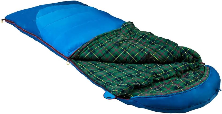 Alexika Tundra Plus Schlafsack,warm, bequem, rechteckig 3 Saison Deckenschlafsack für Erwachsene und Familien Outdoor Camping im niedrigen Temperaturen bis zu -2 C mit Kompressionsack,