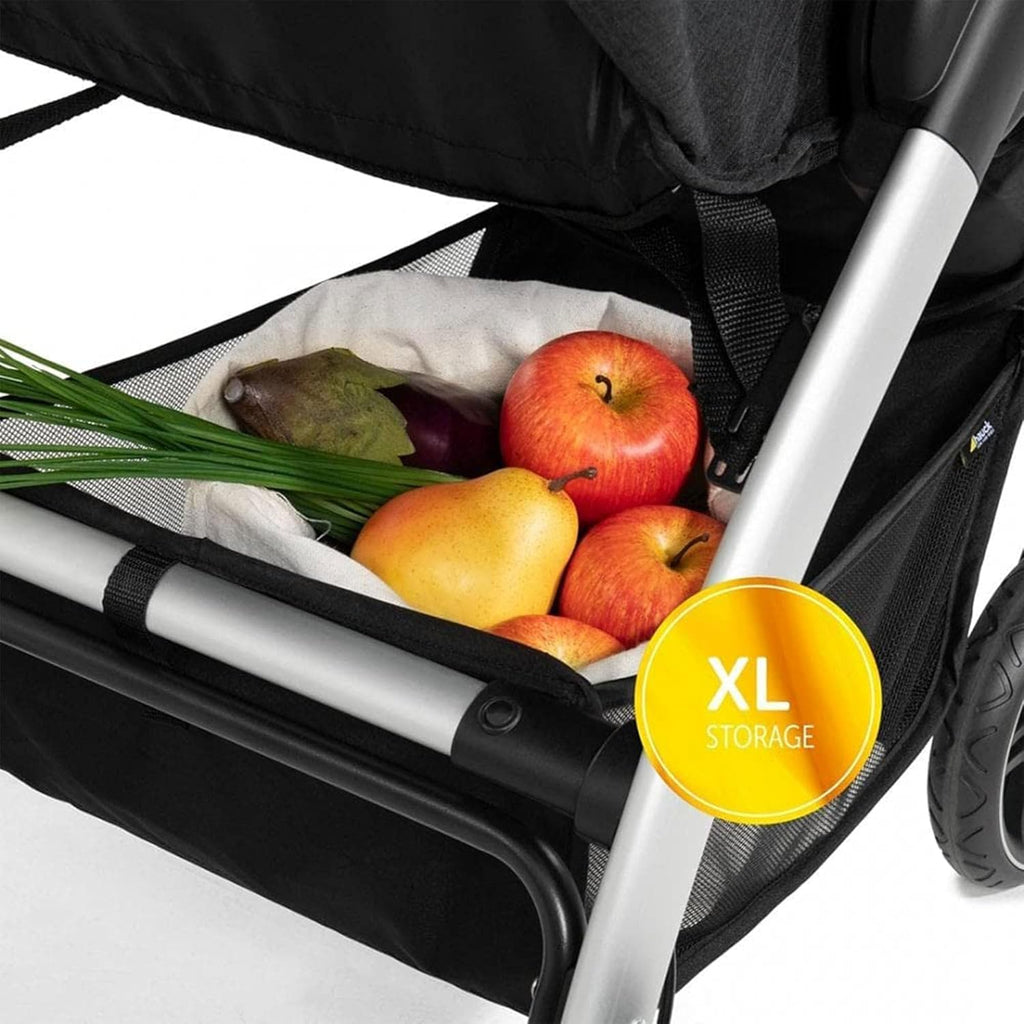 Hauck Uptown Passeggino Melange Rose – Passeggino per ogni terreno, seduta extra large, posizione nanna, ruote in gomma, sospensioni, compatto e facile da piegare, con parapioggia
