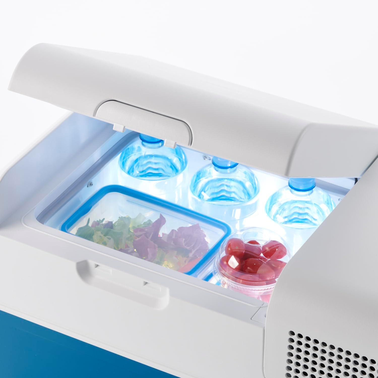 Mobicool MCF40, Frigo Elettrico a Compressore, 38 Litri, 12/24/230 V, Mini Frigo Portatile per Auto, Camion, Barca, Camper e Presa di Corrente, Blu