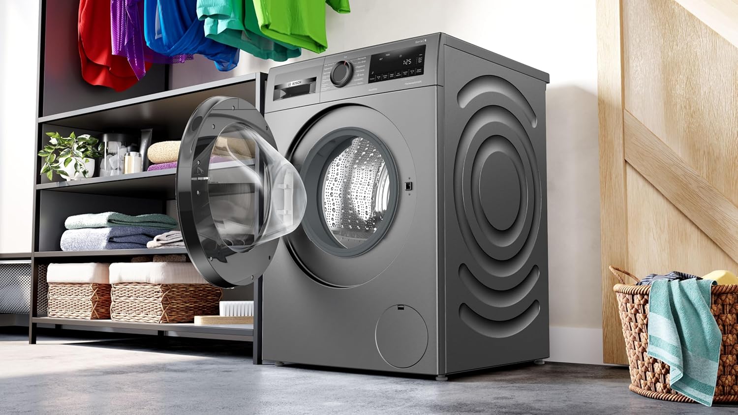 BOSCH WAN28127 Lavatrice Serie 4, a carica frontale, capacità 8 kg, 1400 giri/min, Iron Assist, Active Water Plus, EcoSilence Drive, Speed Perfect, bianco, 60 cm