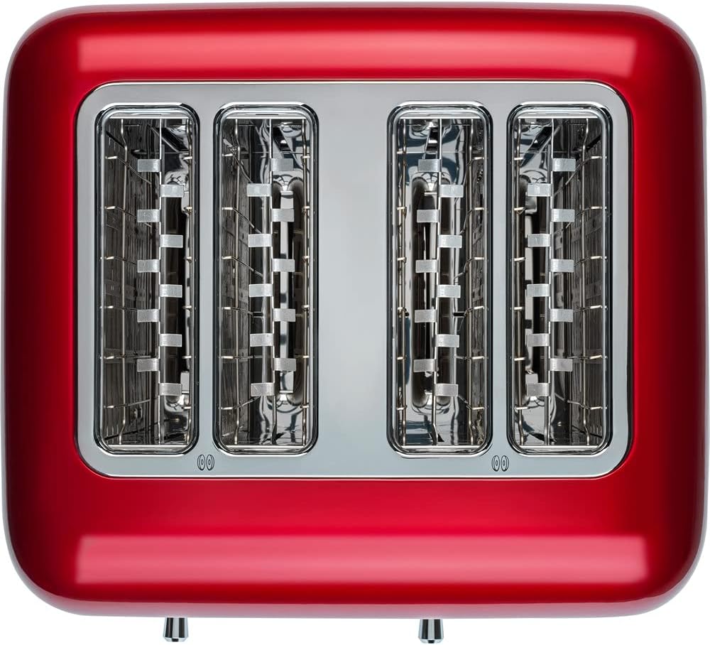 KitchenAid Tostapane per 4 Fette con Pinza per Sandwich | Artisan | Tostapane Retro | Diverse Funzioni e Livelli di Tostatura | Rosso