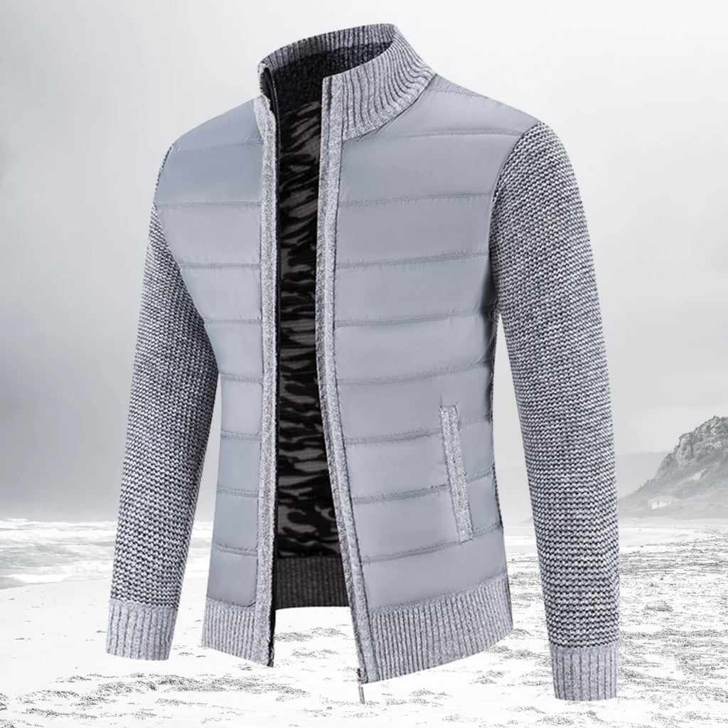 Gepaddeter Pullover mit Reiverschluss für Herren