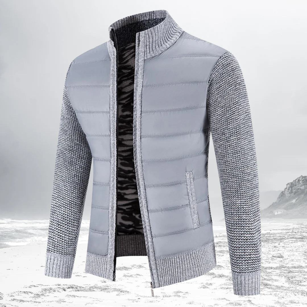Gepaddeter Pullover mit Reiverschluss für Herren