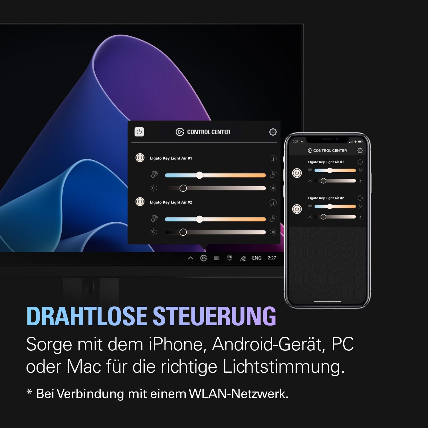 Elgato Prompter – Teleprompter mit integriertem Bildschirm für YouTube, Twitch, Zoom, Teams und mehr, unterstützt DSLR/Webcam/Smartphone, Drag&Drop-Monitoranzeige, funktioniert mit Mac/PC&Stream Deck