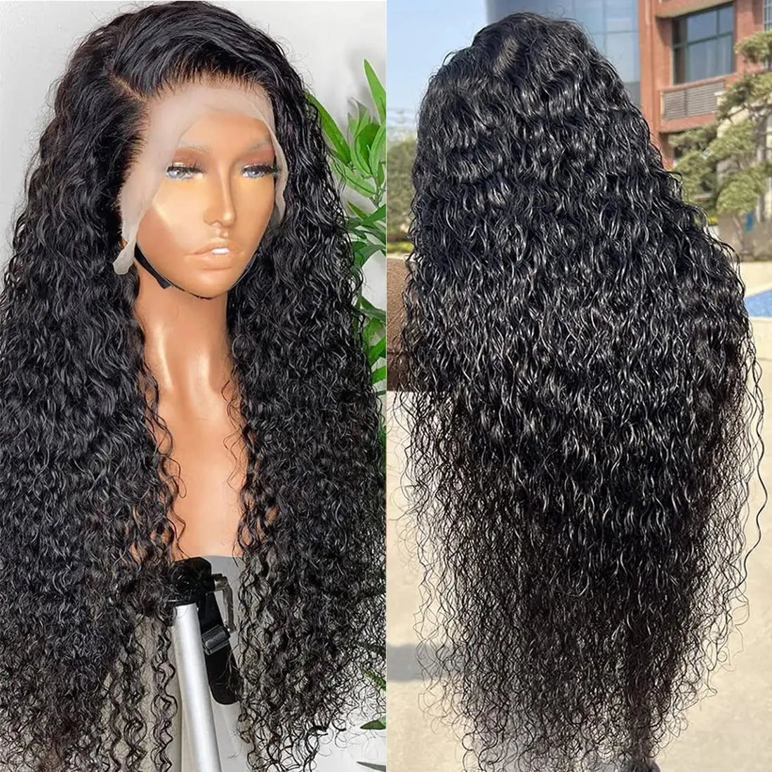 Meerwasser-Wave Lace Front Perücken Echthaar 13x4 HD Lace Frontal Perücken für Frauen Echthaar 180% Dichte Nass und Wellige Echthaarperücken