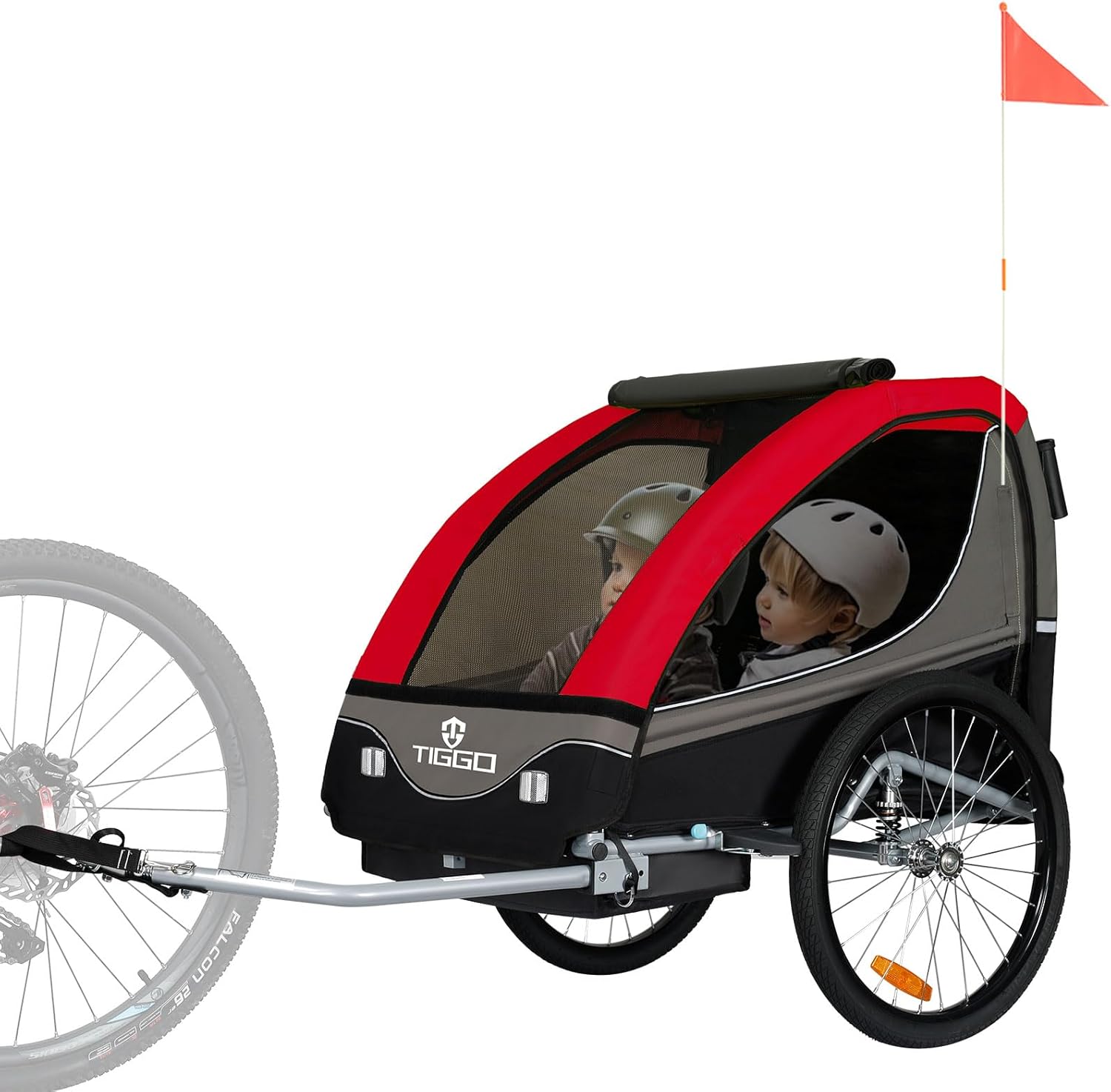 Tiggo S2 Rimorchio per Bambini con Sospensioni Jogger 2 in 1 Passeggino Bicicletta Rimorchio Girevole a 360°