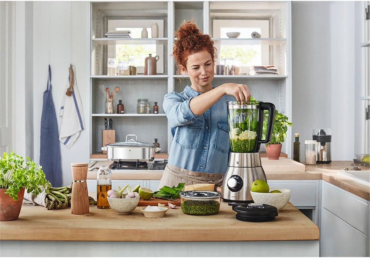 WMF Kult Pro Frullatore, 25.000 giri/min, 1.400 Watt, caraffa in vetro 1,8 l, frullatore ad alte prestazioni, funzione smoothie, tritaghiaccio e intervallo