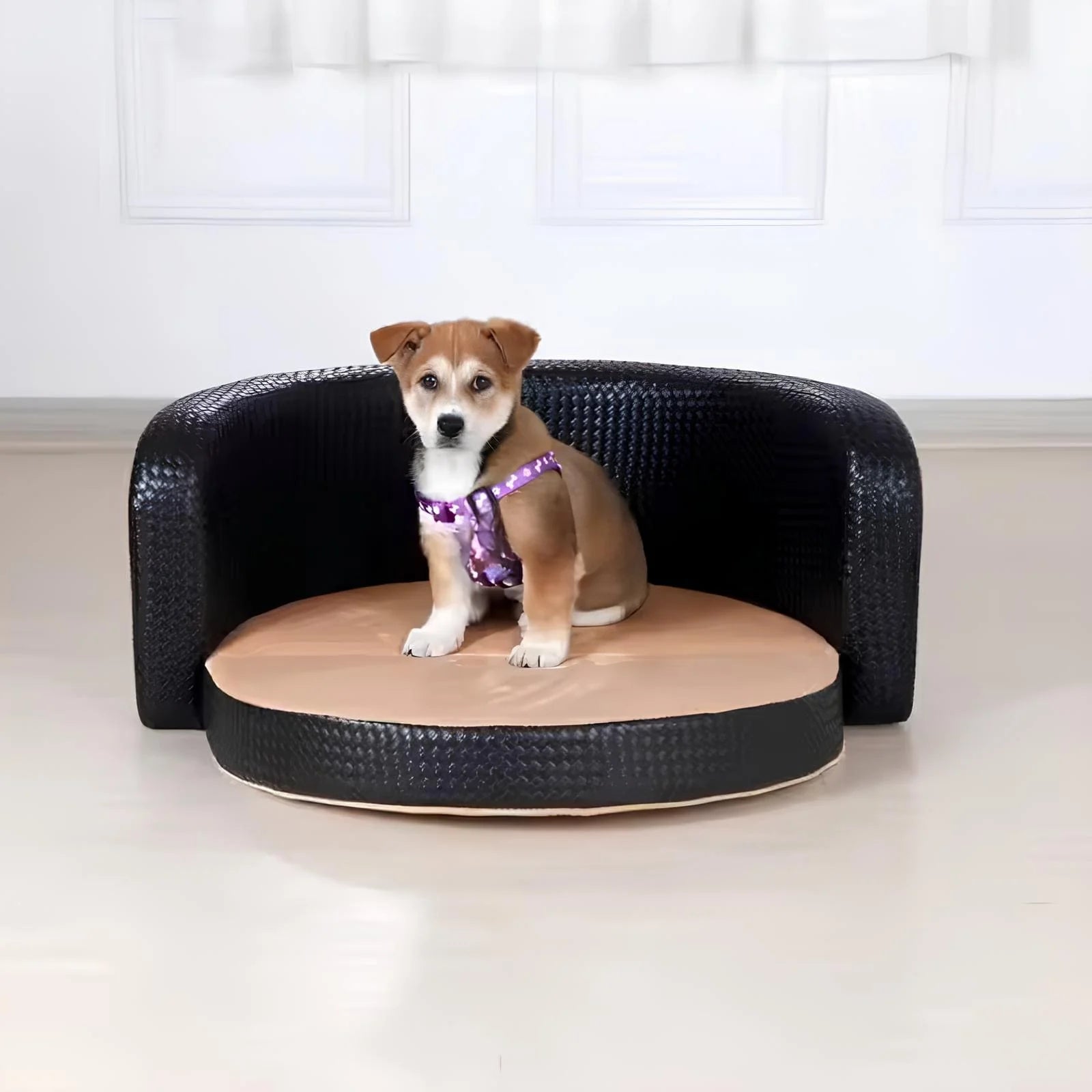 Elegante Hundeliege – Luxurises Hundebett aus Holz für stilvolle Ruhepausen