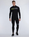 Herren Thermo Fahrradhose Lang Trgerhose Pro Team II Schwarz-Grau Setprodukt
