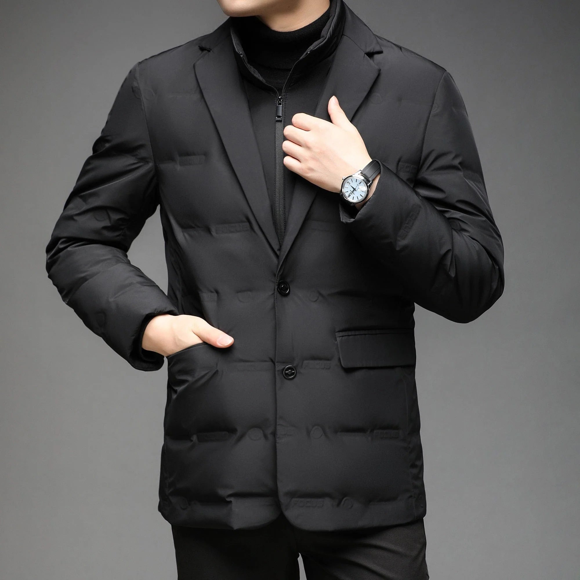 Lozenda - Elegant coat with zipper